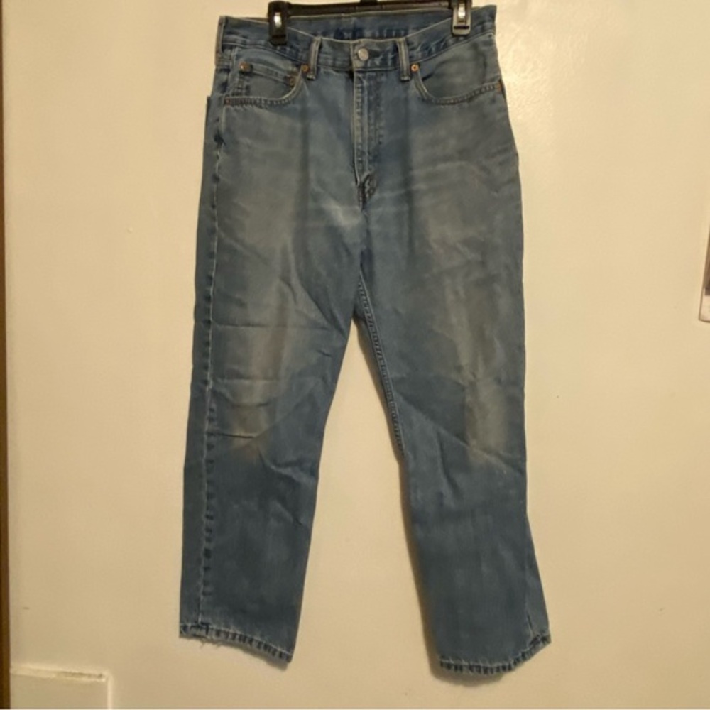 Levi’s‎ 550 Jeans Mens Size 34X30 Medium Wash Work Wear Leg Patched